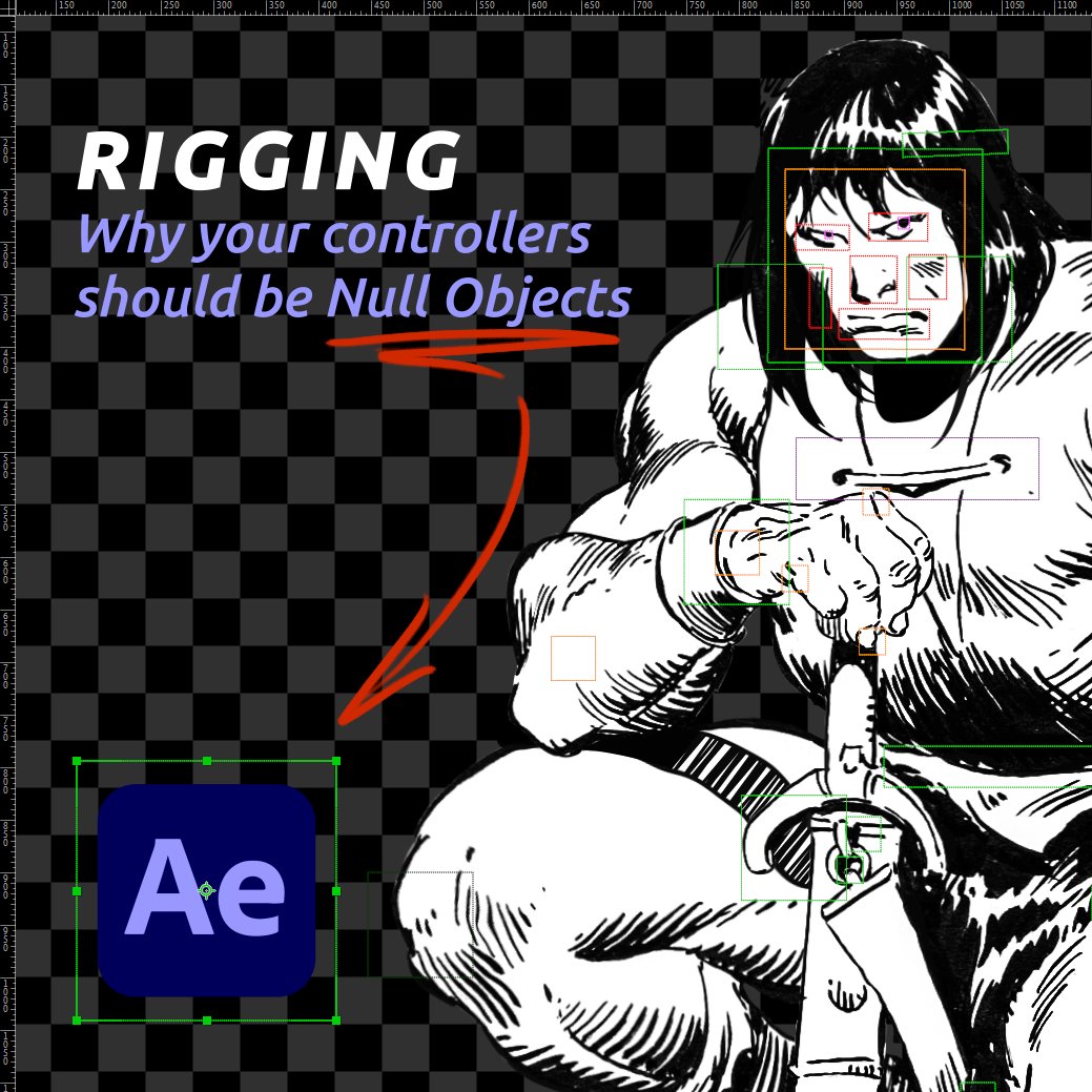 Rafaelarame's tweet photo. My new article shows 5 reasons to adopt null objects as controllers in your After Effects rig system. 

#nullobjects #rig #aftereffects #motiongraphics

https://t.co/GjWfT29LJJ https://t.co/E7UbOD0qLd