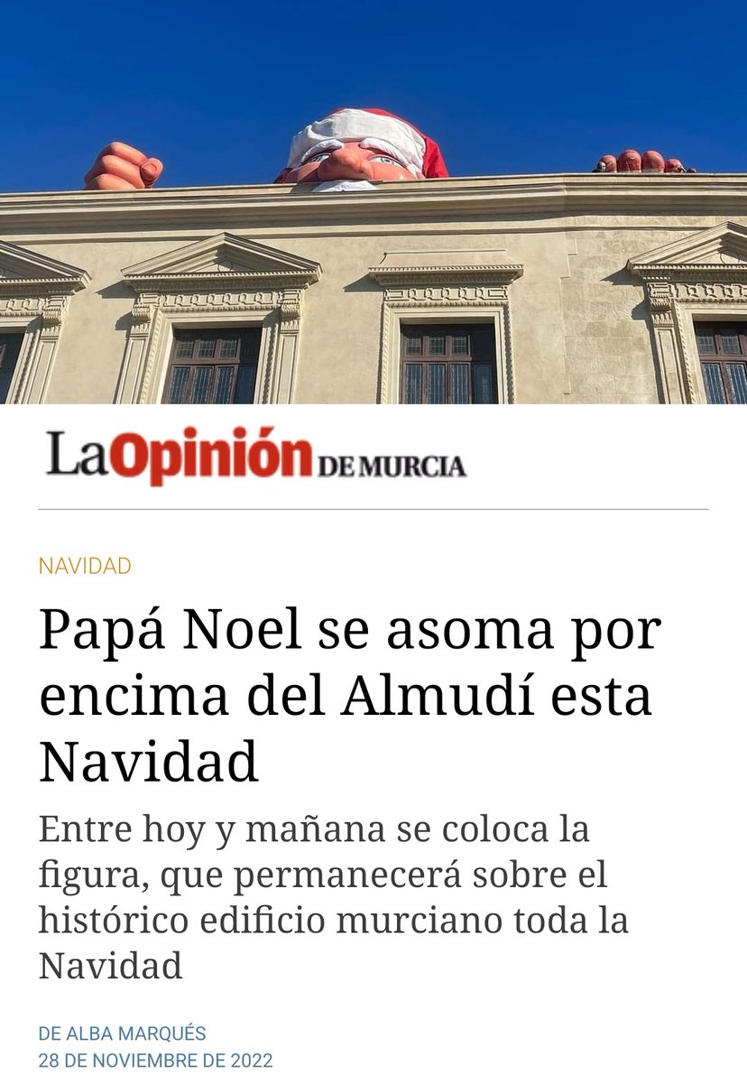 Vaya un disgusto más @BallestaFake  y su Pepico van diciendo que el alcalde nos deja sin Navidad por un andamio sin luces en la redonda y mira que original, ahora saldrá pidiendo los Reyes Magos 😂😂 que por cierto pedía usted el árbol aquí tiene a Papá Noel 😂😂😂