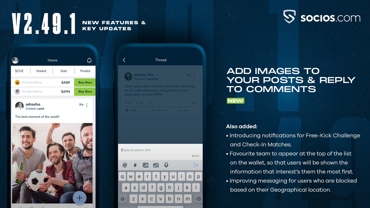 Download latest version of <a href="/socios/">Socios.com</a> app.