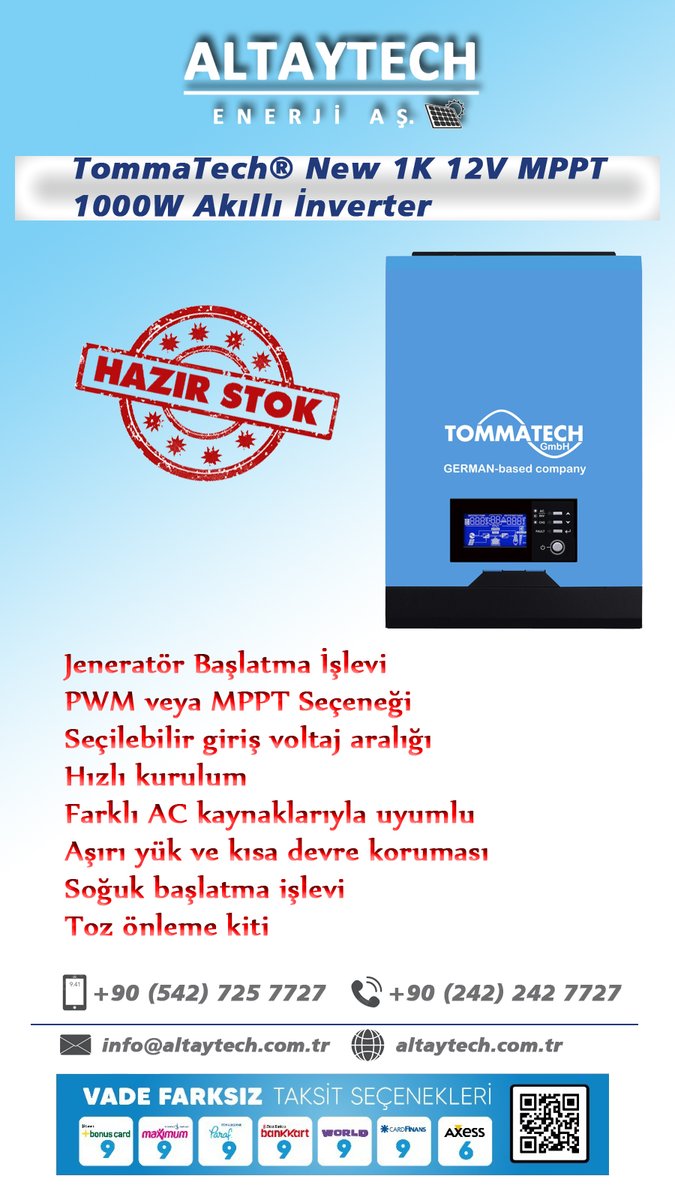 Altaytech solar sistem ürünlerinin tedariğinde her zaman en uygun fiyat garantisi ile yanınızda... #güneşpaneli #solarpanel #güneşenerjisi #elektriküretimi #güneşenerjilisulama #solarwaterpumping #güneşpanelisulama #solarenergy #solarpower #powersolar #solar