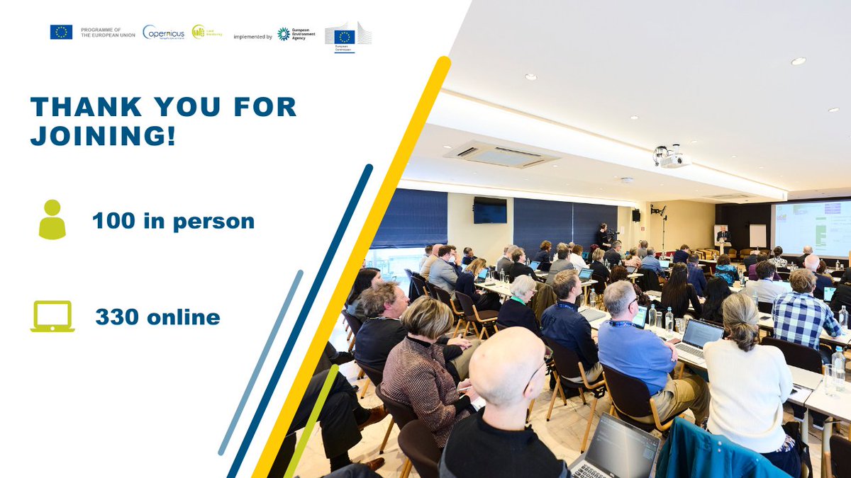 eo_services's tweet image. Retweet @ CopernicusLand: What a successful #CopernicusLandUserEvent!

430 people were present in Brussels &amp;amp; online. Producers, users &amp;amp; experts, everyone essential to unleash the power of #CLMS products! ✨

More info from the event? Soon! Until then …