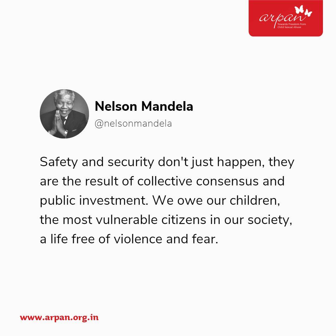 Arpan_CSA's tweet photo. It is our responsibility as adults to ensure that our children have the safe childhood that they deserve. We must educate ourselves on Child Sexual Abuse and its prevention, and intervention. Visit https://t.co/x1qU9GWAiB to learn more about the issue of #ChildSexualAbuse! https://t.co/75JKG1x27U