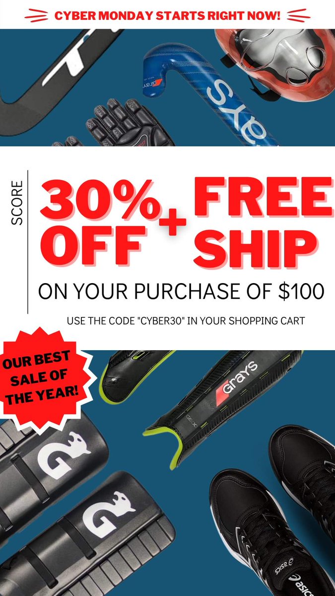 #CyberMonday sale of the year! 🏑 Longstreth.Com