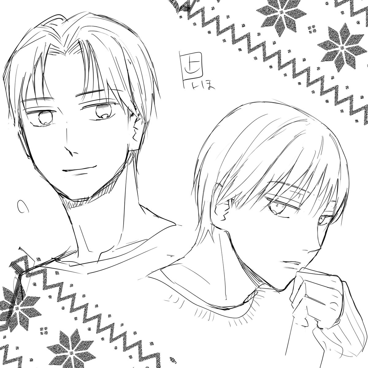 落書き。たまには男子も。 https://t.co/w8Ia5Z59Zs