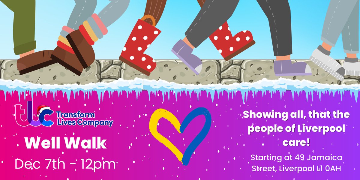 Afternoon everyone! TLC are hosting a wellbeing walk next week, inviting our Ukrainian friends to the city, to show them that Liverpool is a caring &amp; welcoming place. 

If you'd be able to share the event, that'd be greatly appreciated.

eventbrite.co.uk/e/well-walk-ti…