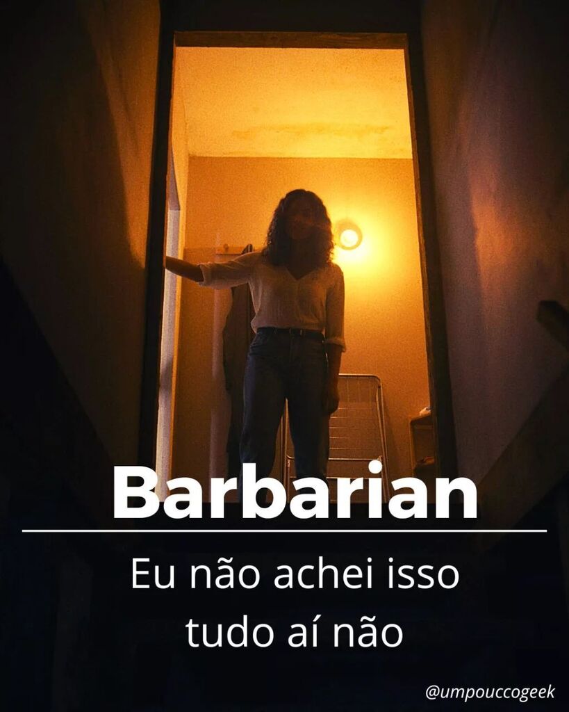 UmPouccoGeek's tweet photo. Como telespectadora, Barbarian (ou Noites Brutais) me irritou profundamente.

 ESTE TEXTO CONTÉM SPOILER!!⚠️

 Eu achei a proposta do filme muito bacana, a direção eu gostei, a ambientação também. Eu gostei muito da atuação  e do engajamento do 
Bill Ska… https://t.co/3zuNVMPKg2 https://t.co/T0zugZ94ai