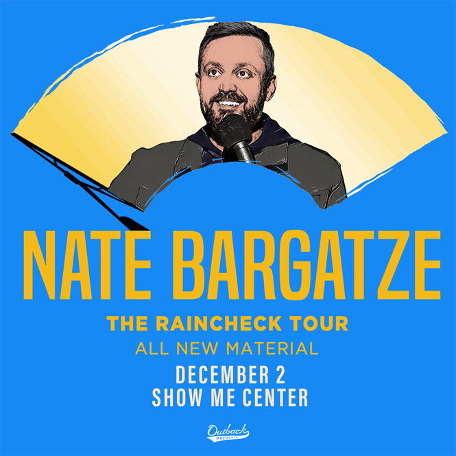 ShowMeCenter's tweet photo. Don't miss your chance to laugh the night away with @natebargatze this Fri., Dec. 2nd! Get your tickets now! https://t.co/j9RHfdJ1x6 #SMCEvents #CleanComedian #Comedy https://t.co/8oU7d07ayZ