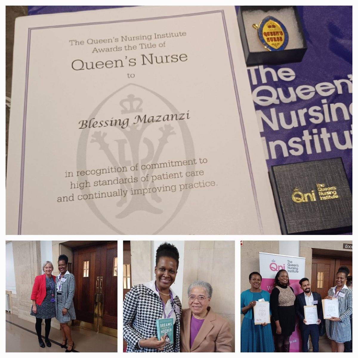 Blessing Mazanzi 💜MSc, RN, DN, QN. (@blessingmazanzi) on Twitter photo Delighted and proud to have been awarded the Queens Nurse award.#QNIawards2022.with <a href="/SueBoran/">Sue</a> <a href="/NurseEstherM/">Esther Mwangi NHS</a> Presented by Dame Elizabeth Anionwu @EAnionwu.Thank you <a href="/TheQNI/">The Queen's Nursing Institute</a>.
🎊🎊💜💜 Delighted and proud to have been awarded the Queens Nurse award.#QNIawards2022.with <a href="/SueBoran/">Sue</a> <a href="/NurseEstherM/">Esther Mwangi NHS</a> Presented by Dame Elizabeth Anionwu @EAnionwu.Thank you <a href="/TheQNI/">The Queen's Nursing Institute</a>.
🎊🎊💜💜