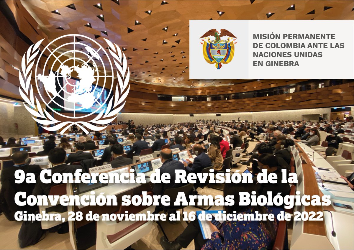 MisionColUNOG's tweet photo. En la 9ª Conferencia de Examen de la Convención sobre Armas Biológicas #BWCRevCon #bioweapons
Colombia 🇨🇴aboga por la destrucción de todas las armas biológicas y condena su uso en cualquier situación, bajo cualquier circunstancia y por cualquier actor #1972BWC #BiologicalSecurity https://t.co/3Rd0dH4jH0