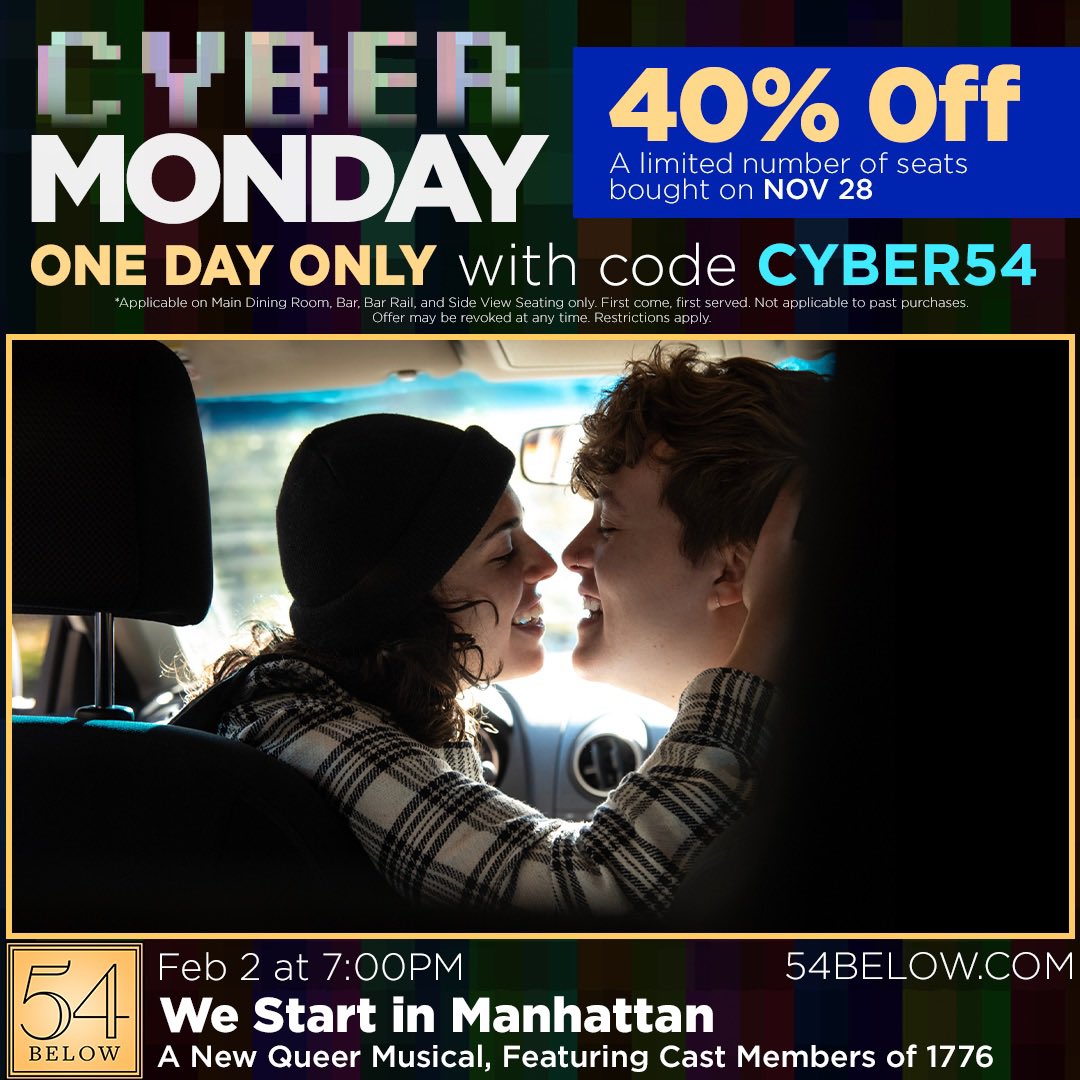 Tickets to our queer ass concert are 40% OFF TODAY ONLY!! Tickets are flying so don’t wait- snatch em up NOW! ❤️🧡💛💚💙💜💗🏳️‍⚧️ #54below #westartinmanhattan