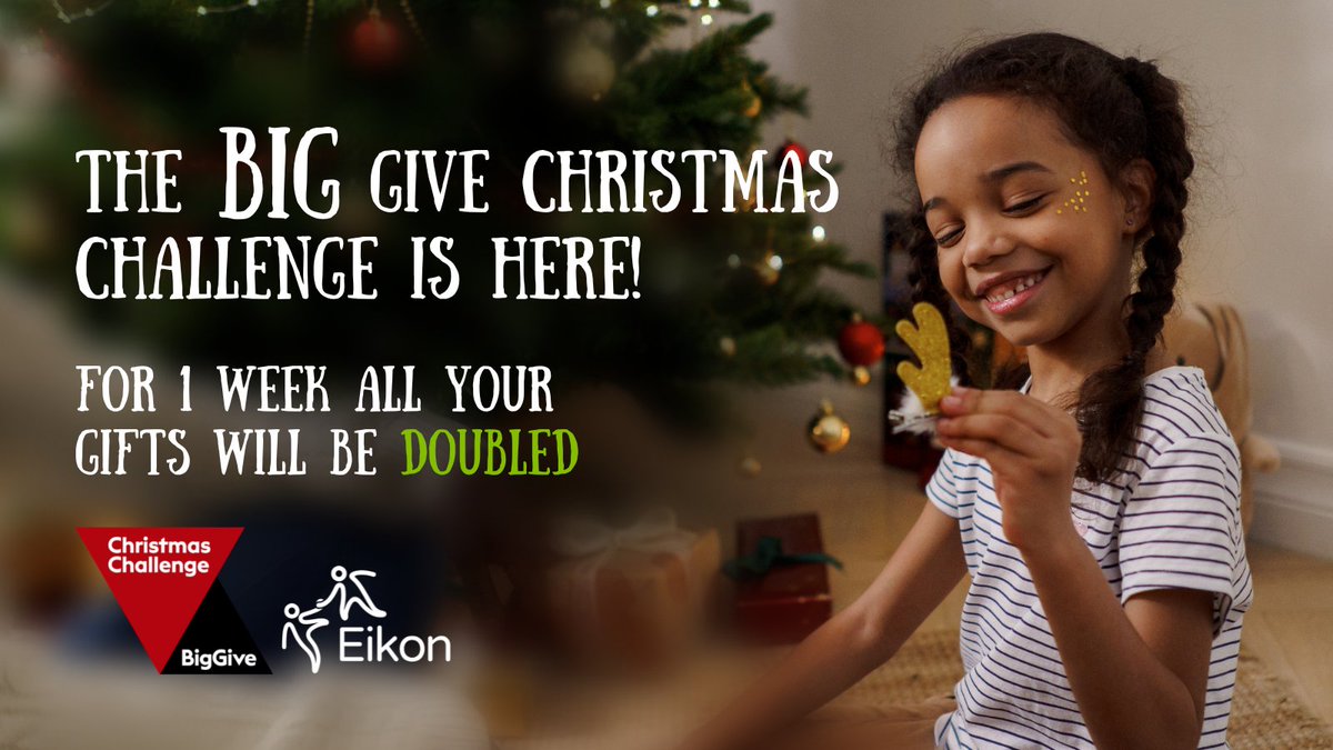 Today is #GivingTuesday and the #BigGive #ChristmasChallenge is here! 

The perfect way to help support children is to donate via our Big Give page today and your gift can be DOUBLED

Together we can help more children 🎁 bit.ly/eikon-biggive22 

#SurreyCharity #ChildrensCharity