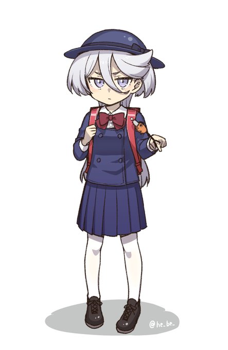 「grey hair school hat」 illustration images(Latest)