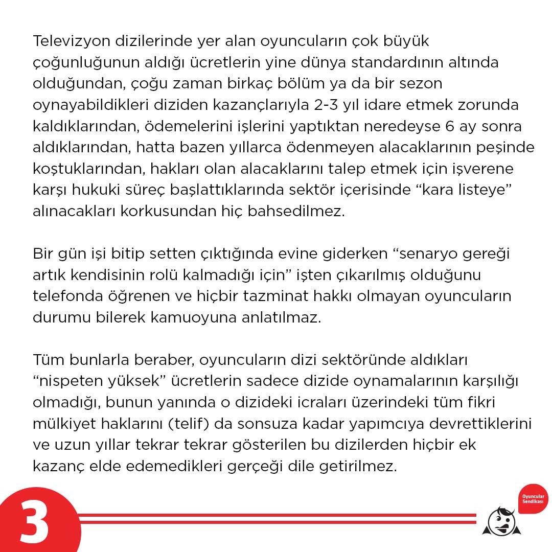 🔴 Herkes Gibi Hiper-Enflasyon Altında Ezilen Ama Herkesten Farklı Algılara Kurban Edilen Performans Sanatçıları; OYUNCULAR!

Ve söylenmeyen gerçekler! ++

#OyuncularSendikası