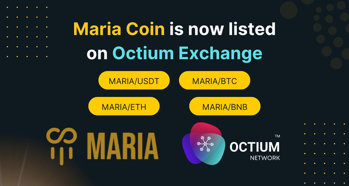 Maria Coin is a Proof of Stake cryptocurrency coin to be used at the Maria ecosystem and all the platforms/businesses that use ‘Maria Pay’ and activate Maria coin payments via it.
Telegram: t.me/themariacoin
Twitter: x.com/TheMariaCoin
Discord: discord.gg/cGsXc3gKeQ
