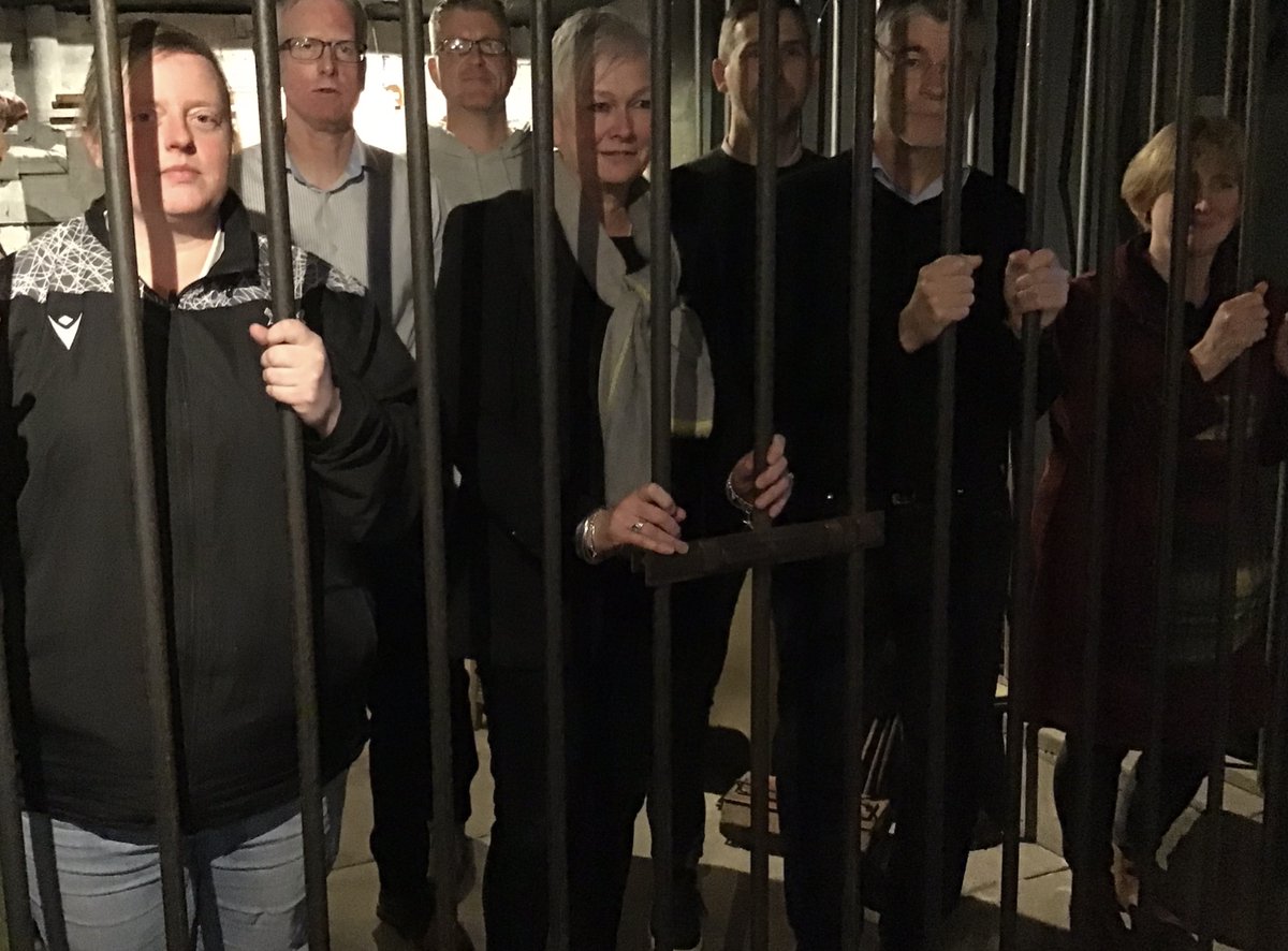 HarbourPlace1's tweet photo. LOCKED UP!!
This magnificent 7 are about to be released back into the community after raising £000s in aid of Harbour Place!!
A massive thank you to everyone who has supported Sharon, Jo, Kristine, Luc, Simon, Jim &amp; Rob 👏🏻👏🏻👏🏻👏🏻
#homelessness #community #lockupyourboss https://t.co/pnLaHF2fSE