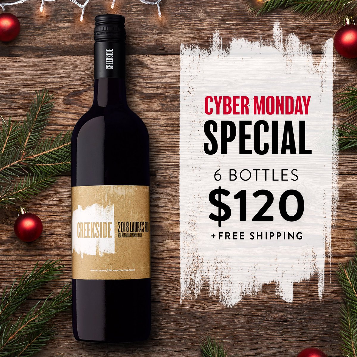 Sometimes, Monday can be the best day of the week… especially when there’s a special at Creekside! 😉🍷 Order this #CyberMonday Special at creeksidewine.com/products/31087…!