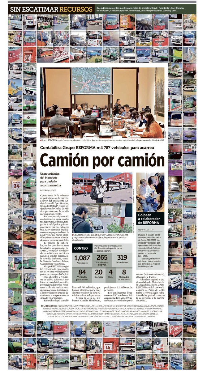 Camión por camión…