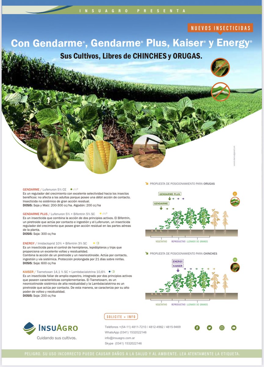 CalvetIng's tweet image. ESTÁN APARECIENDO ATAQUES DE HELICOVERPA EN SOJA  ! Protégete de esta plaga con nuestra línea de insecticidas !! @InsuAgro