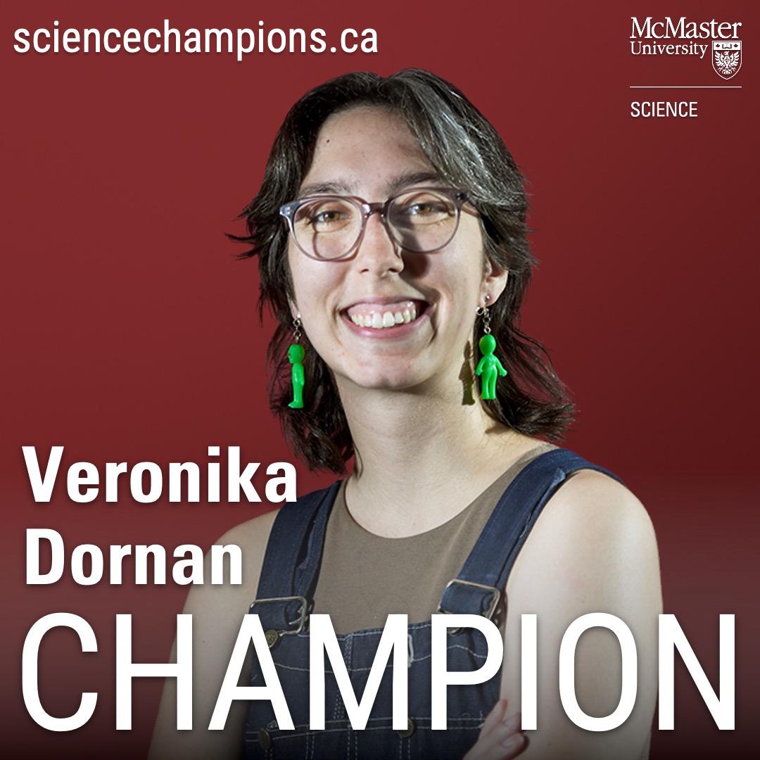 McMasterScience's tweet image. Veronika Dornan champions science at the W.J. McCallion Planetarium, introducing the galaxy&apos;s far reaches to our next generation of scientists as a planetarium presenter.

Visit sciencechampions.ca to learn more.

#mcmasterscience #sciencechampions