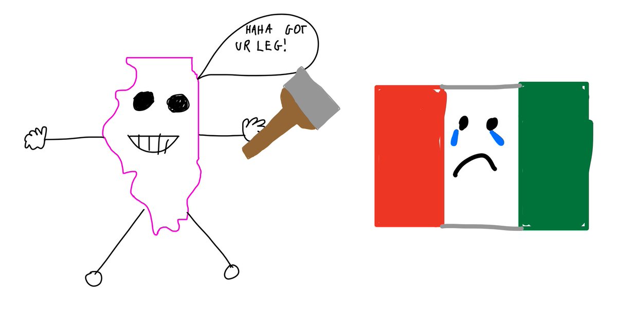 I’m a little salty that I didn’t get to share my great QuickDraw in class today. So I’ll share it here! I’ve got some real Illinois pride, you are not getting that leg back Santa Anna! #APUSH220