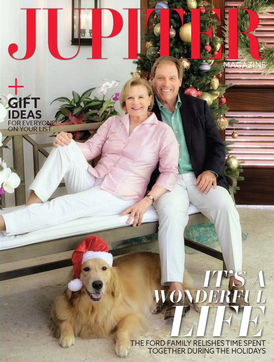 JupiterMagazine's tweet image. The holiday season has officially arrived in Jupiter! To celebrate the most wonderful time of the year, cover stars George Ford III and his wife, Susan, invite us into their home for early Christmas dinner with their family. Shot by Jerry Rabinowitz; Story by Linda Marx.
