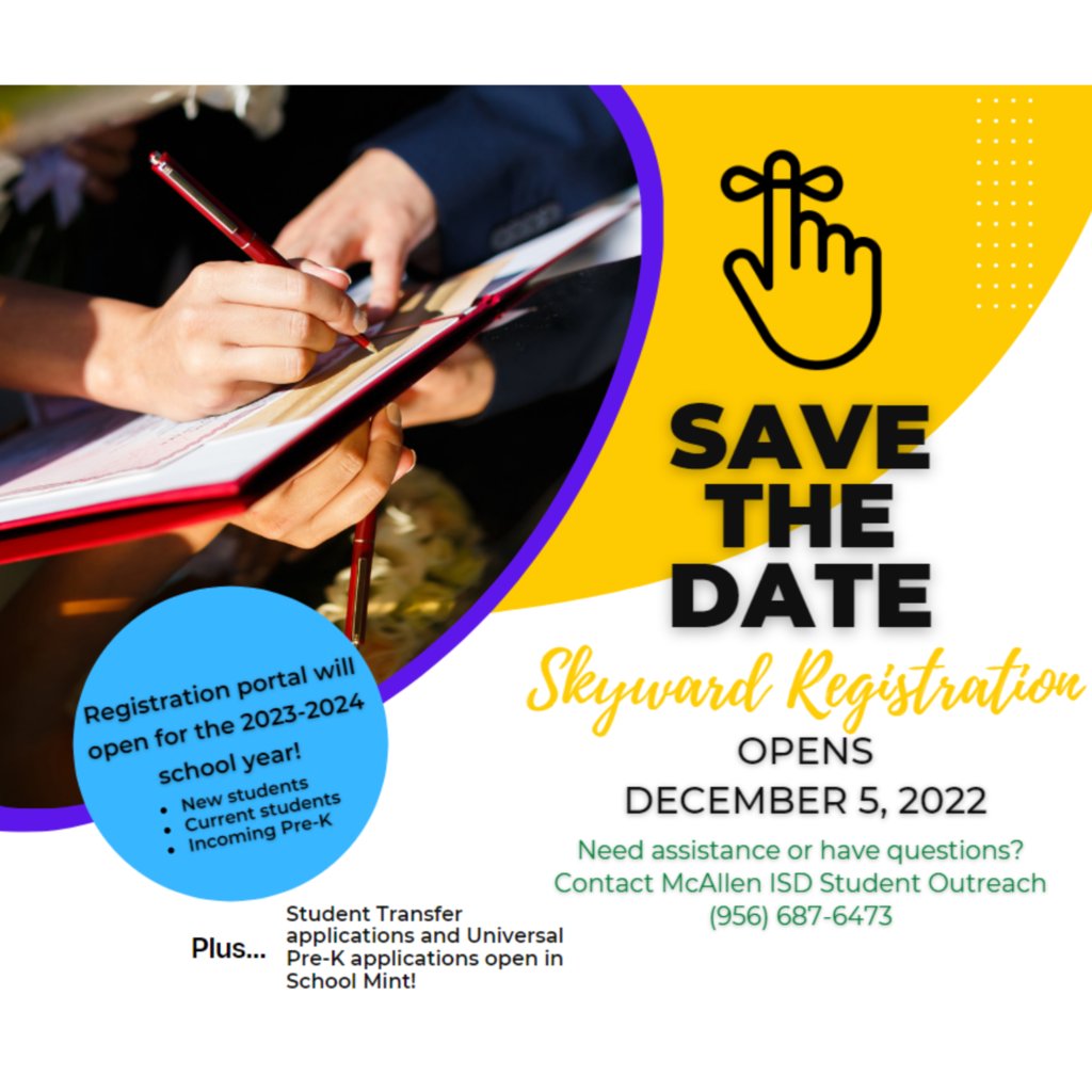 McAllen ISD on Twitter "The 202324 Registration Portal opens in