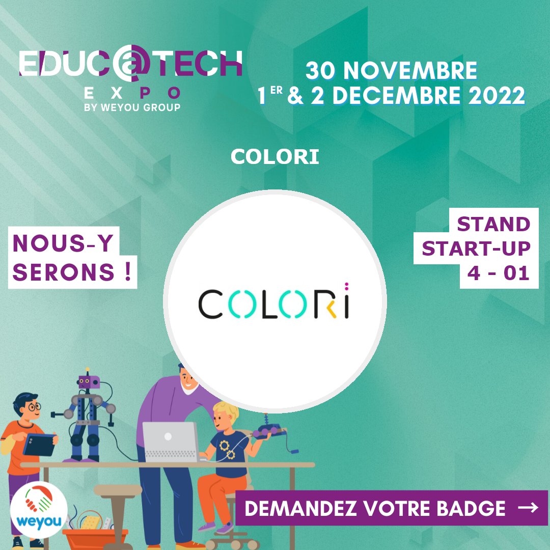 79% des Français estiment important d’éduquer les élèves au numérique pour allier le meilleur de l’homme et du digital (Source : IPSOS - 2021).
Et si, ensemble, on éduquait les élèves au numérique SANS ECRAN dès la maternelle ? 👇
RDV dès mercredi sur le salon <a href="/educatechexpo/">Educatech Expo</a> !