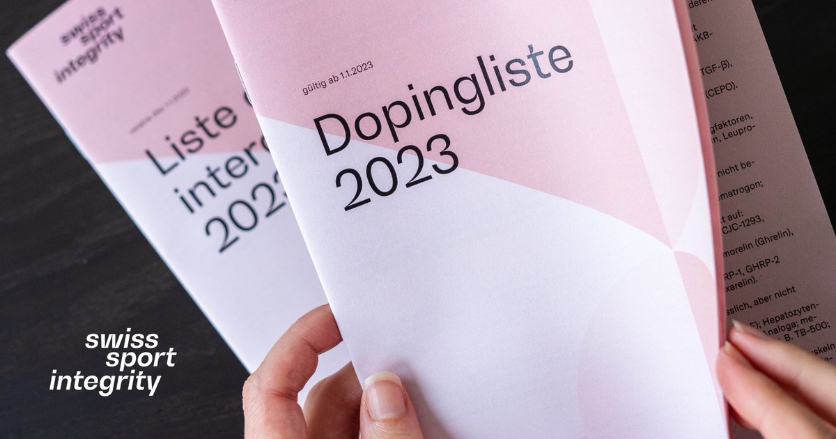 SwissSportInt's tweet photo. La Liste des interdictions 2023 est désormais
disponible sur https://t.co/1orYFgFc4y.📄
Savez-vous ce qui s'applique à partir du 1er janvier 2023? Restez à jour: https://t.co/H6z8zXx0tI
#cleansport #TogetherForCleanSport
#EnsemblePourUnSportPropre https://t.co/nu8kIYJ3Ts