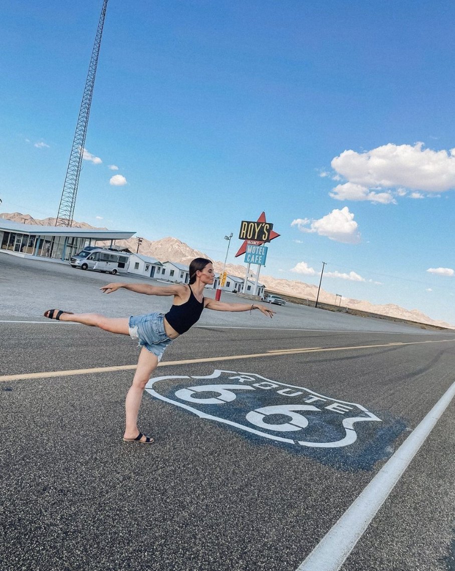 Even during the colder months the sun is shining on Route 66! Grab some road trip snacks, fill up the gas tank, and head out to explore. You never know what you’ll find on the Mother Road!⁠
⁠
📸: <a href="/reannamaitland/">Reanna Maitland</a>
📍: Amboy, CA⁠
