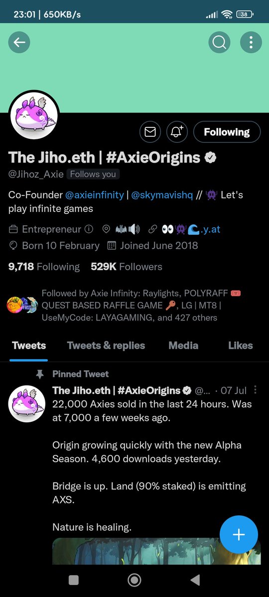 jedi_suriaga16's tweet photo. Thank you for the followback Daddy Jiho @Jihoz_Axie. I have past tweeted  that only in my dreams I will be followedback by you, but this time my dream come true 🥰. https://t.co/8xVzHs1IJM