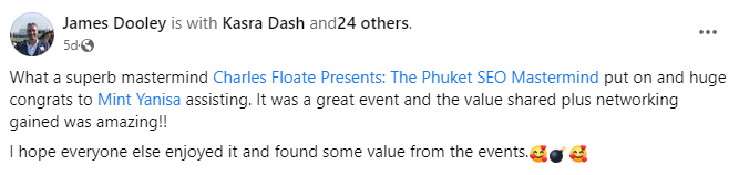 This event has made me more confident than ever, and next year I'll be running AT LEAST 3 different events across 2 continents - Maybe more!

I want to thank everyone that attended and made it such a special event.
