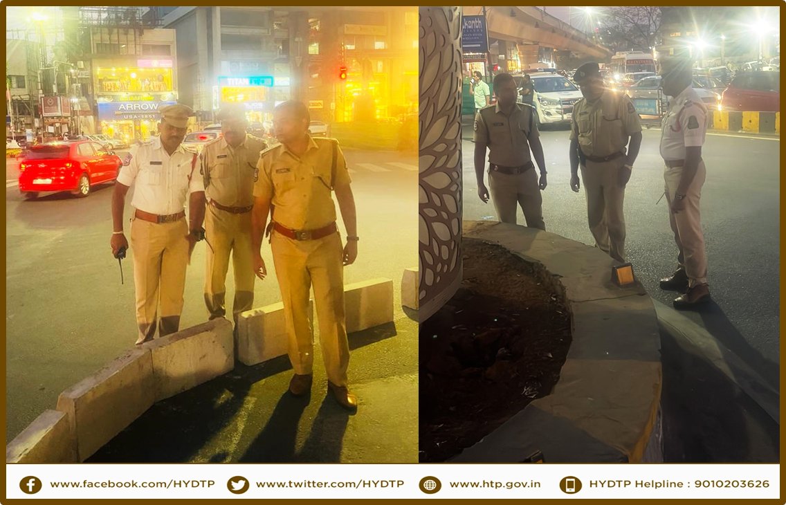 #HYDTPinfo
Sri N. Prakash Reddy, IPS DCP Tr-I with Sri P. Gyanender Reddy, <a href="/acp_trf3/">ACP TRAFFIC WEST</a> visited the Monappa Junction and given instructions for Junction development.
<a href="/JtCPTrfHyd/">A.V. Ranganath, IPS</a>