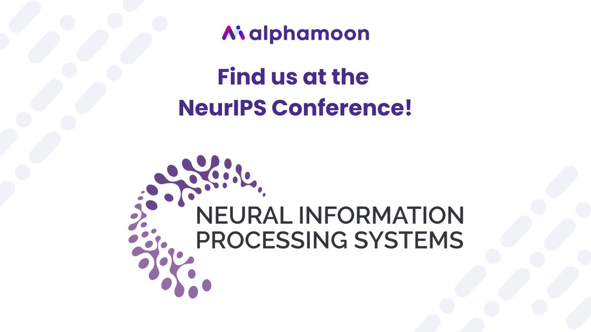 This week the Alphamoon Team participates in NeurIPS 2022! 💥

Attending #NeurIPS too? Have a coffee with us, and let’s chat! 💡

#neurips2022 #conference #workshop #machinelearning #ml #artificialintelligence #ai #nlp #continuallearning