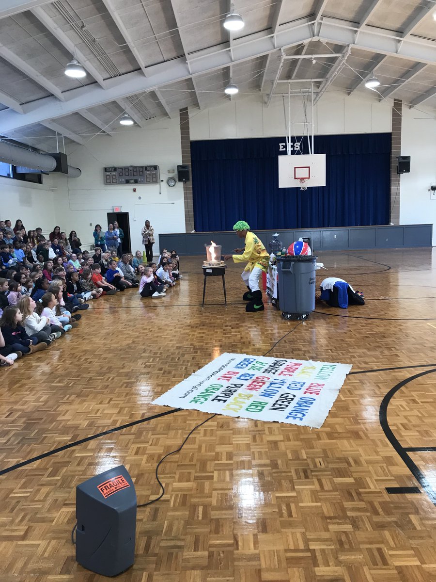 Thank you PTO and Eastside parents…Mr. Green the Science Machine did an amazing job today!