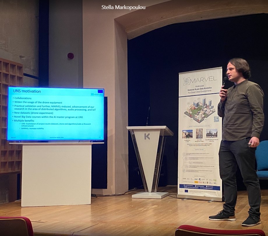 MARVELprojecteu's tweet image. Our last session for the day before we move to Q&amp;amp;A, with #NikolaSimic from University of Novi Sad, who walked us through the real-life scenarios identified with an event-orgnaizer related to #crowdbehavior.
Share your questions. Nikola is still available!