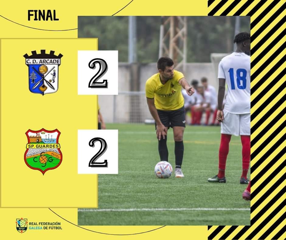 GuardesSporting's tweet photo. PRIMEIRA GALICIA | XORNADA 12

O primer equipo conseguiu puntuar. Empate por 2-2 ante o C.D.Arcade cun sabor un pouco agridulce, xa que os rivais conseguiron os seus goles tras transformar dous penaltis evitables.

A por unha semana importante! 

#EuSonAmarelo #ArcadeGuardes https://t.co/VL3VrEm6bb