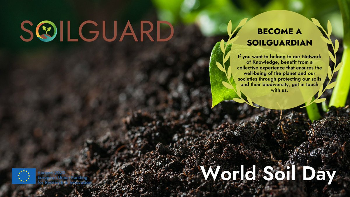 Soil is our greatest ally 🤝 in tackling climate change

If you want to belong to our #SNoK, benefit from a collective experience that ensures the wellbeing of the planet and our societies through protecting our soils, get in touch with us.

soilguard-h2020.eu

#WorldSoilDay