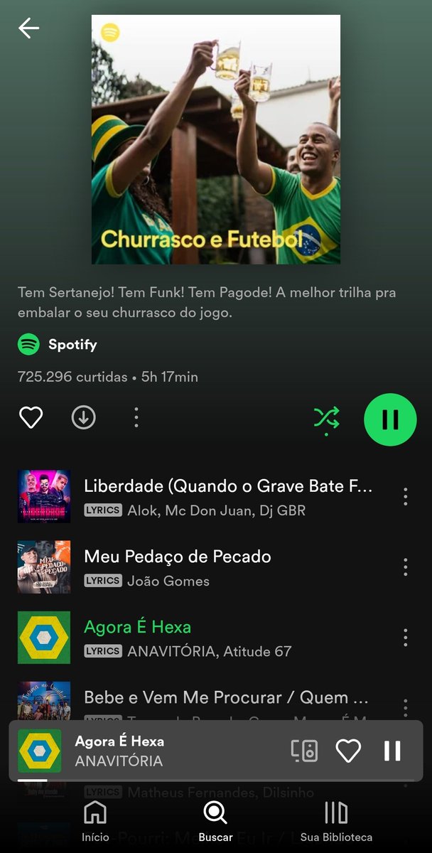 <a href="/PauloVieiraReal/">PAULO VIEIRA</a> <a href="/SpotifyBrasil/">Spotify Brasil</a> Tem um domingo na minha segunda, Paulinho 🤤 🍻 🇧🇷 🎶!

Essa play list aqui é o puro suco do futebol brasileiro 🥰 

<a href="/SpotifyBrasil/">Spotify Brasil</a> *publi