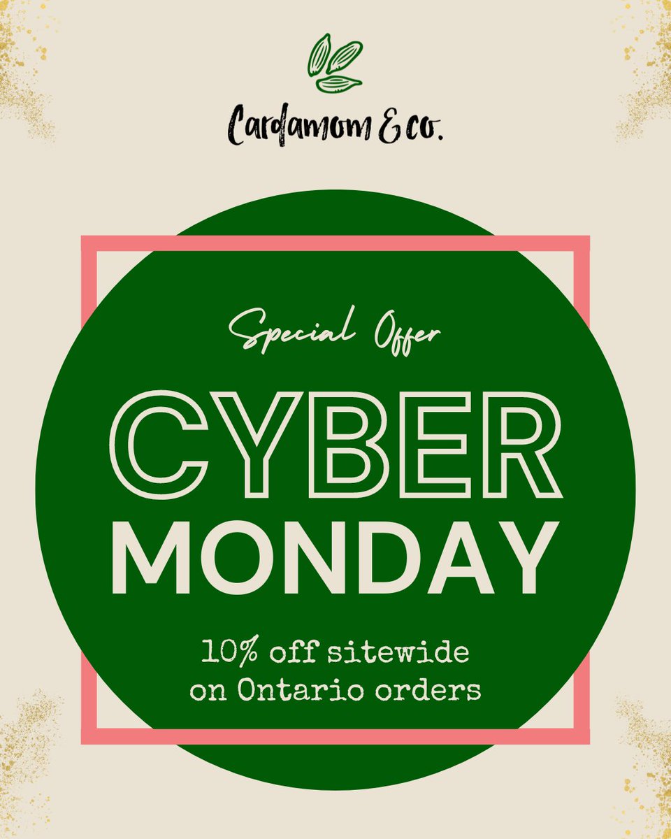 Cardamomandco's tweet photo. For today only, we are offering 10% off site-wide on all orders delivered within Ontario. Use code CHAITHERE at checkout. 

https://t.co/yVSpZI064p https://t.co/MedcrO2YES