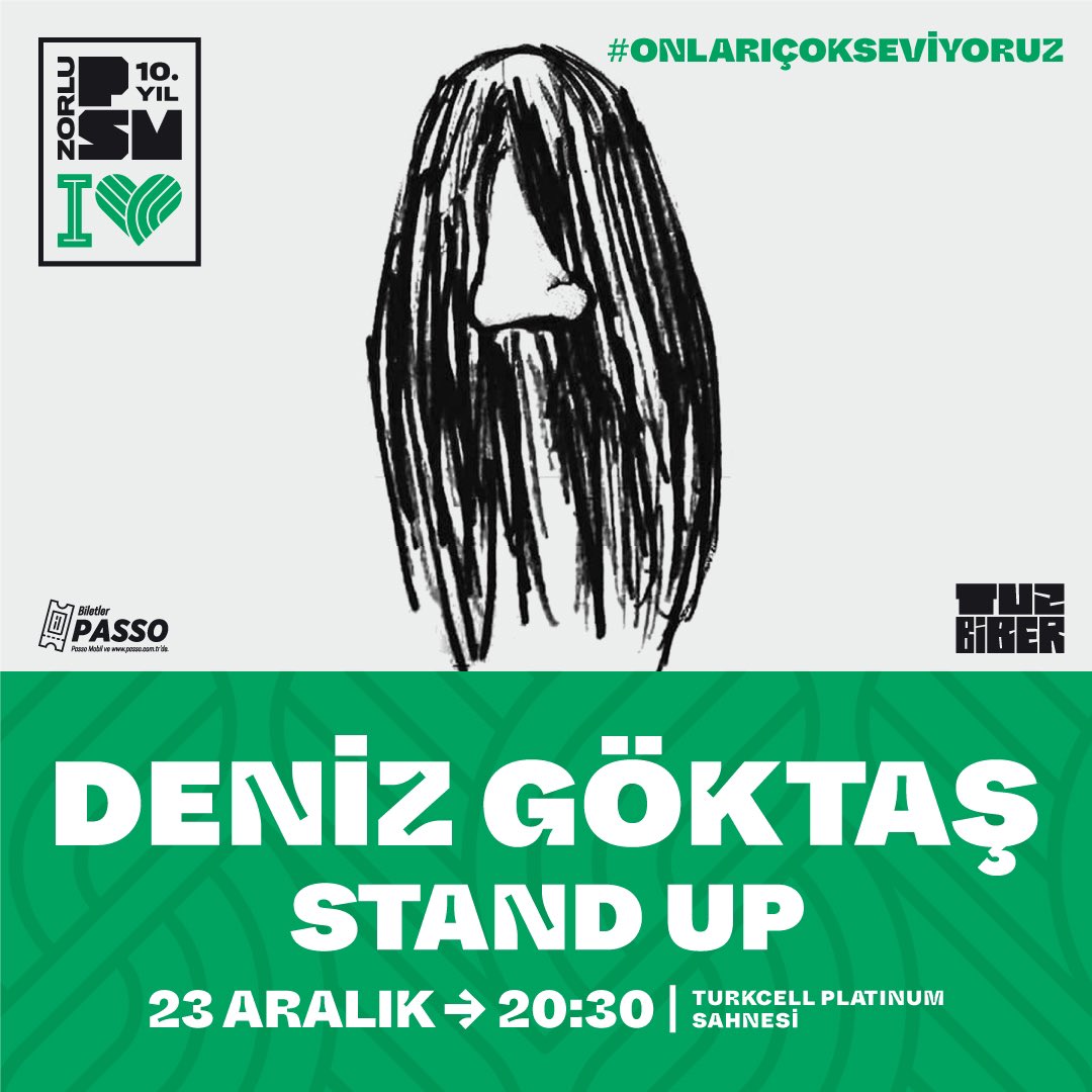 Deniz Göktaş politik ve kara mizah esintili şovu ile 23 Aralık Cuma 20:30’da Zorlu Turkcell Platinum Sahnesi’nde! <a href="/idgoktas/">Deniz Göktaş</a> 

Bilet Link: passo.com.tr/en/event/deniz…

2 Kişilik Davetiye için RT+Takip
