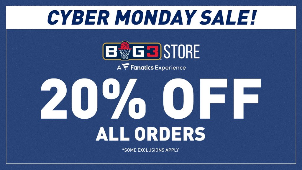Secure your gear with Cyber Monday savings! #BIG3 #ChampGear store.big3.com