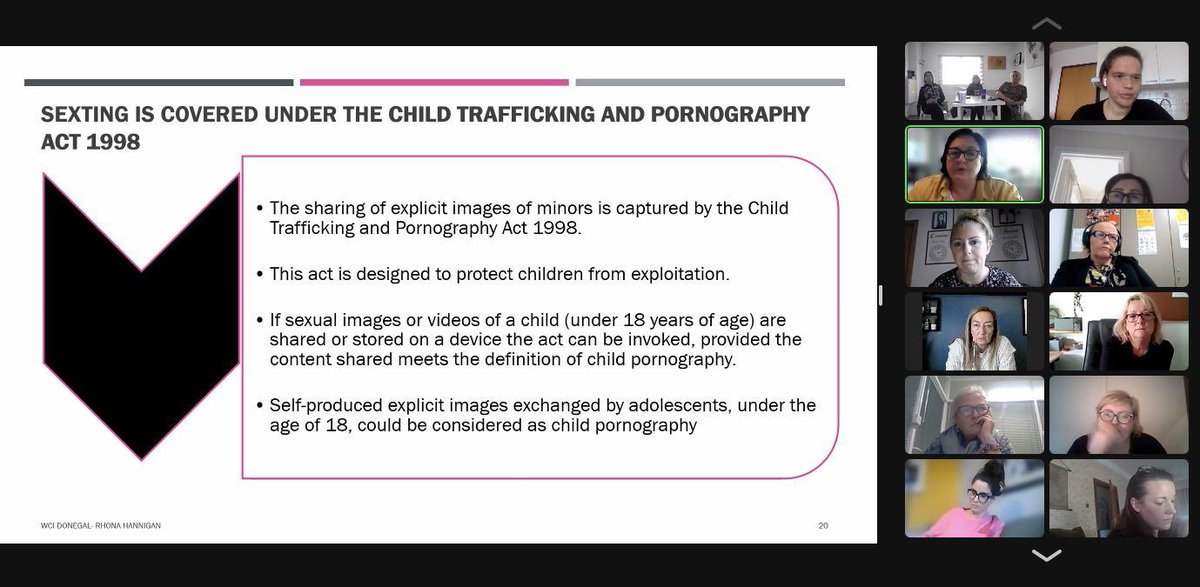 Women’s Collective Ireland invited all staff to a  ‘Sexting Awareness Workshop’ as part of 16 Days action, an online session designed by Rhona in  @WCIDonegal 

#womenscollectiveireland #16daysofactivism #sextingawareness #womensupportingwomen