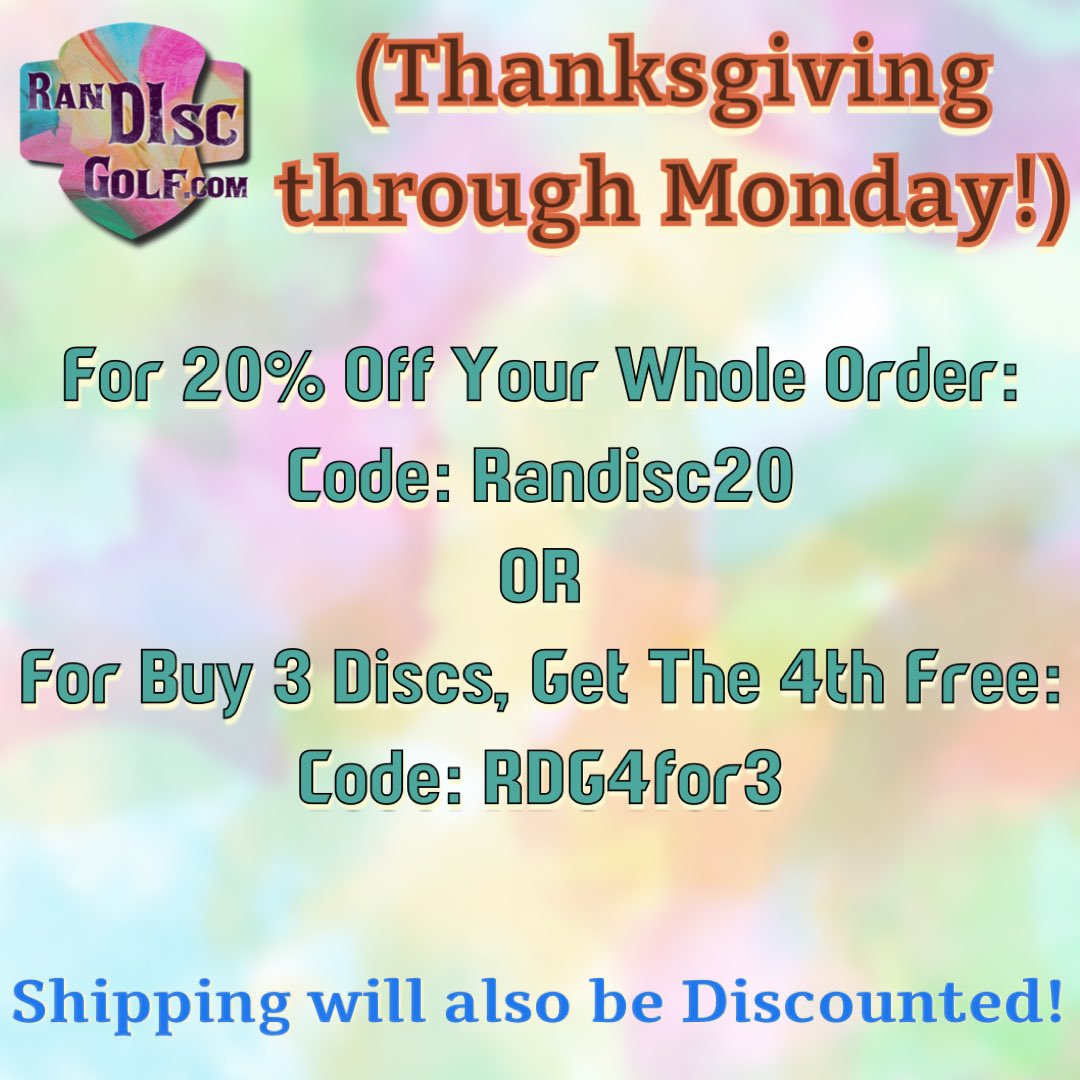 disc_ran's tweet photo. Last day!!!! Ends tonight at Midnight! Save a ton of cash while you can!!! #wilddiscs #pdga #discgolf #discgolfdaily #discgolfeveryday #discgolflife #growthesport #rpmdiscs #rpmdiscsnz #discmania #dynamicdiscs
#smallbusiness #mvpdiscs #lonestardiscs #innovadiscs #kastaplast https://t.co/EMbP9z6rm8