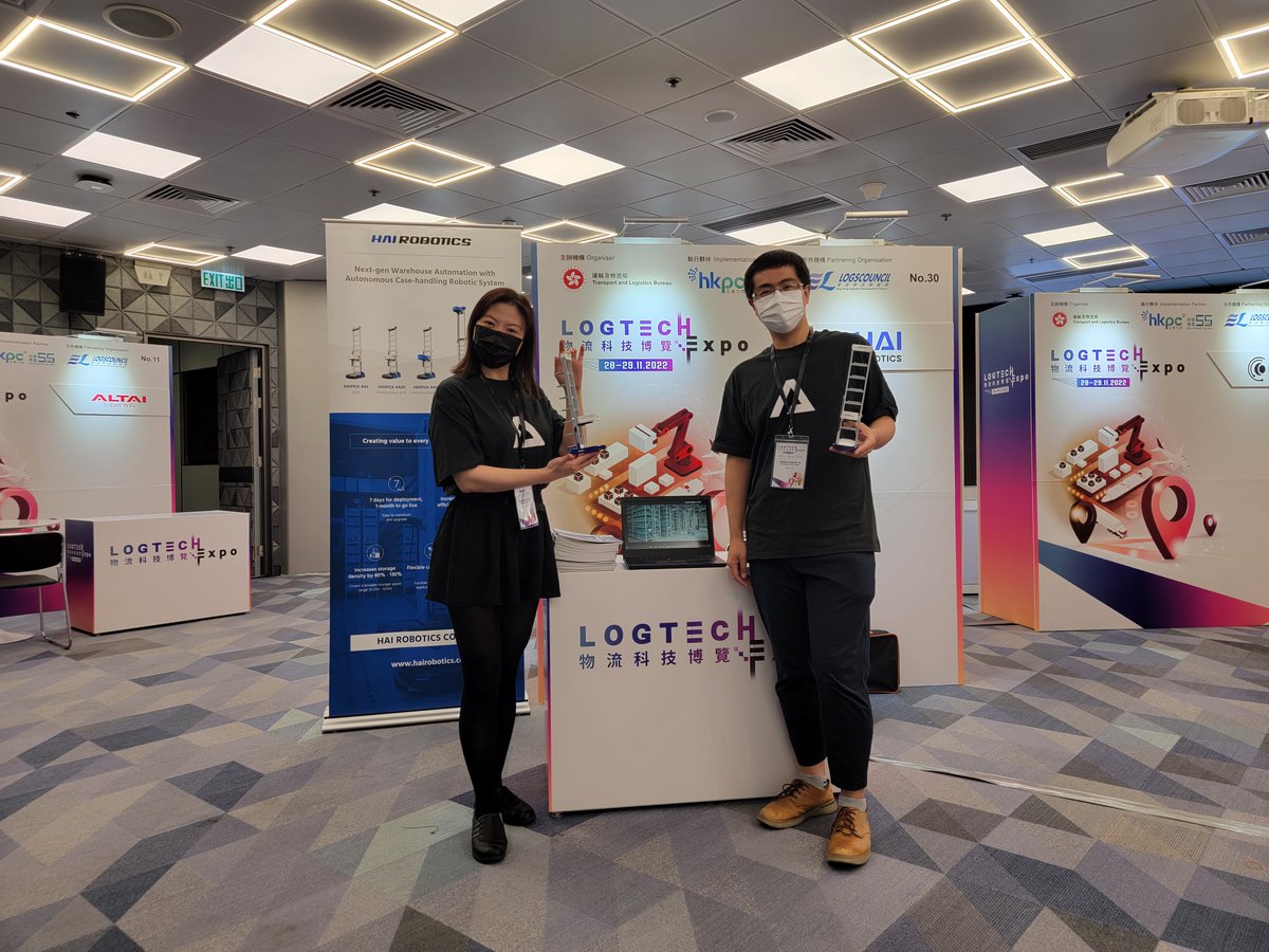 HaiRobotics's tweet image. We had a great first day at LOGTECH Expo #HongKong🥳
We'll be here again tomorrow, come and chat with our local team and learn how #HaiRobotics' solutions can help you #automate your unique operation
👉HKPC Building, Kowloon Tong, Booth 30
#technology #logistics #productivity