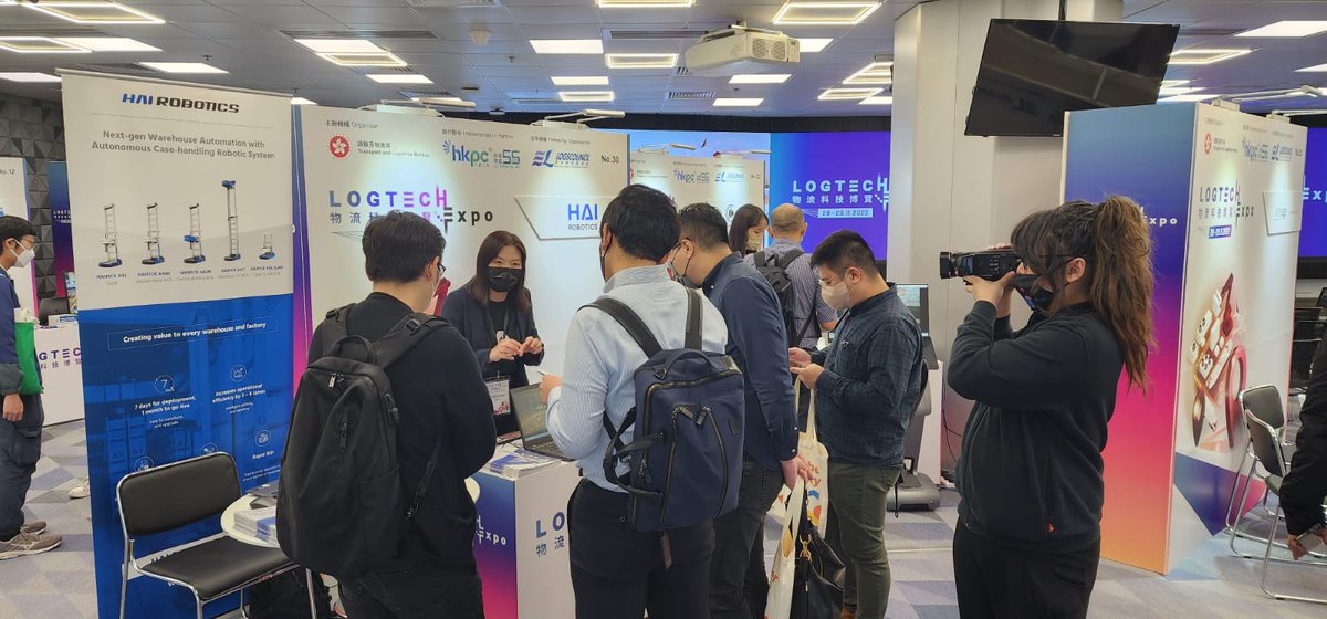 HaiRobotics's tweet image. We had a great first day at LOGTECH Expo #HongKong🥳
We'll be here again tomorrow, come and chat with our local team and learn how #HaiRobotics' solutions can help you #automate your unique operation
👉HKPC Building, Kowloon Tong, Booth 30
#technology #logistics #productivity