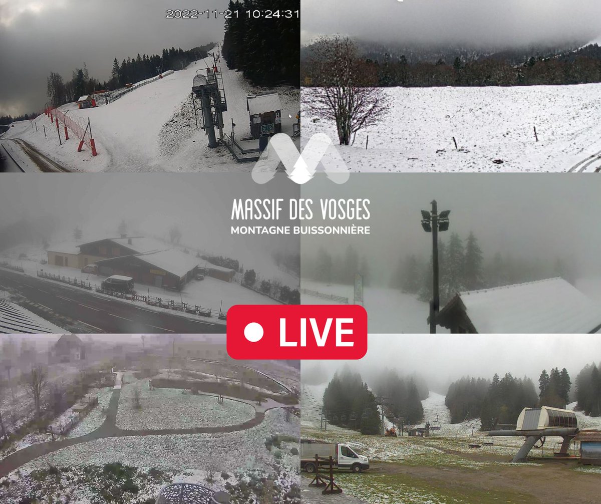 Les premiers flocons sont tombés sur le Massif des Vosges ! 🤩❄️
Retrouvez les webcams (et plein d'autres informations) sur les pages des stations du Massif des Vosges:
massif-des-vosges.fr/les-stations-d…