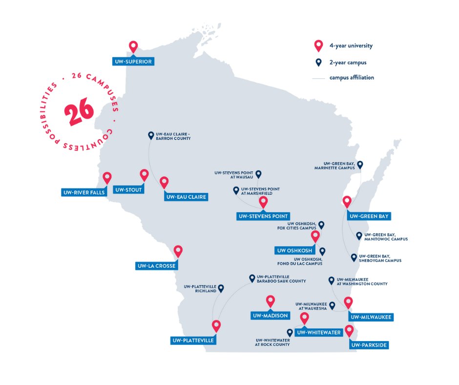 Students looking to view their application status can log into their UW campus portal using the Net ID provided by the admissions office. All campuses' admissions portals can be found here: bit.ly/3VGe2rG