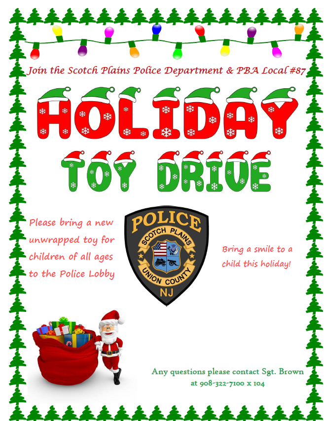 Please help out a child in need during the Holiday Season! The SPPD Annual Toy Drive is taking place! Thank you for your support!