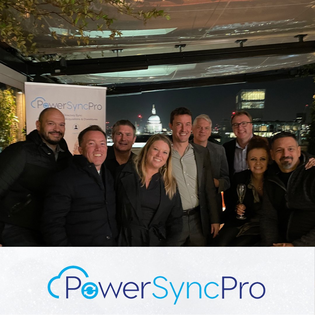 PowerSyncPro's tweet image. PowerSyncPro is the world’s newest and most effective #ActiveDirectory #DirSync and #Migration solution. Here’s the team on a London rooftop, toasting our successful launch!
Find out more at bit.ly/3A2sSiS