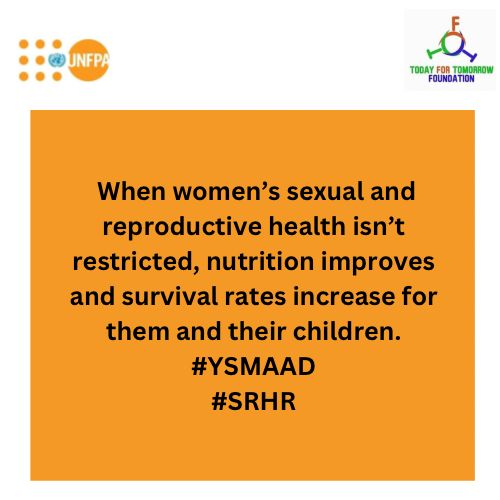 Sexual Reproductive Health is an important right, as important as right to life.

#YSMAAD @ullamuller @KorieUNFPA @docdansal @UNFPANigeria @GlobalSpotlight #SRHR @WHONigeria